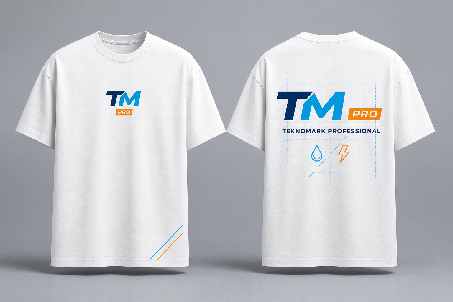 TM PRO front and back T-shirt mockup